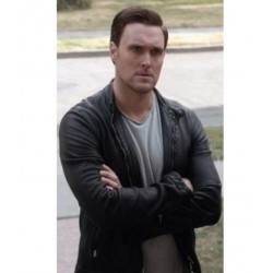 SAS: Red Notice Owain Yeoman Black Leather Jacket